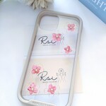 【紫陽花とワイヤーフラワー】フラワーiPhoneケース