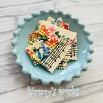 ハギレ布のファブリックシール -No.1-  20枚セット