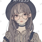 A-1233 女の子 ステッカー sticker 素材 コラージュ collage シール achashop