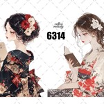 original sticker « no.6314 »     //     人物ステッカー オリジナルステッカー オリジナル人物ステッカー ステッカー cotton melody ミニステッカー