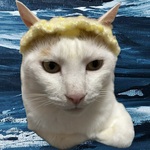 【猫用】とうもろこしカラーボンネット 被り物 フリル