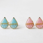 ◇新色発売◇　しずくピアス［イヤリングに変更可］