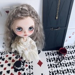 トランプモチーフのお部屋ミニチュア ドールハウス 背景ボード 壁 床 ブライス リカちゃん １／６ 家具 オビツ 棚 机 ドール ドール家具 カスタムブライス ハンドメイド シャビーシック 小物