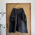 SALE*ナチュラルコットンワイドブラウス*ブラック