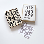 BIGシャビーシックな数字はんこ　ラバースタンプセット［30×40mm］