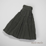 22㎝シンプルな2wayティアードワンピース2025S/S(チャコールグレー)