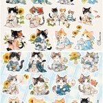 chan.ce オリジナルコラージュシート　2種2枚入り ゆかたにゃんこ アニマル　猫　ねこ