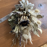 ⭐️New⭐️プロテアニオベのホワイトドライフラワースワッグ　ドライフラワースワッグ　ドライフラワーブーケ　