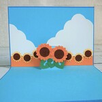 ポップアップカード☆ひまわり畑