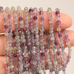 天然石 フローライト ラウンドカット 3mm