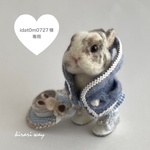 13、idat0m0727様専用 オーダーうちのこシリーズ 羊毛フェルト 着せ替えウサギ