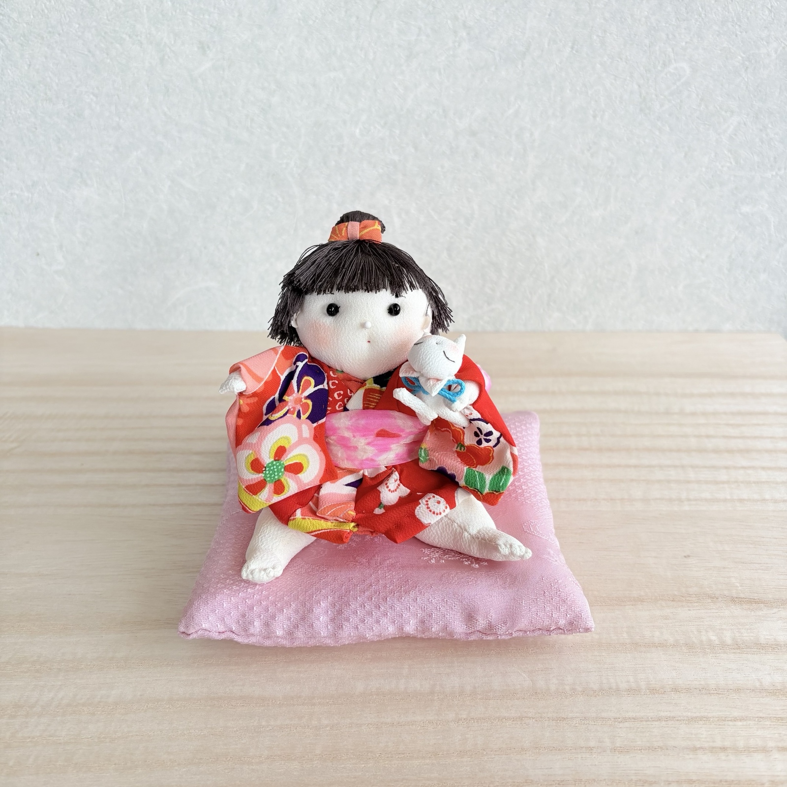 ちりめん古布ハンドメイド人形節句 古布調おさな雛飾り」ちりめん 雛人形 お雛様 ひな祭り 「龍虎堂