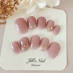 【完成品 ショートS】大人カラーシンプルネイル/ネイルチップ/ブライダルネイル/結婚式/前撮り/R102