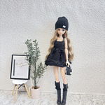 再販なし　黒　ミニ丈　ワンピース　キャミソール　ピュアニーモ　リカちゃん　　ドール　