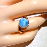 SV925 ラリマー　丸型　フリーサイズリング　9.2㎜