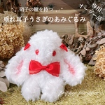 【専用オーダー品】硝子の瞳をもつ　垂れ耳子うさぎのあみぐるみ