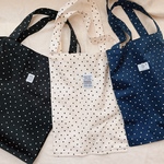 いくつあっても便利！　エコバッグ　サブバッグ　トートバッグ　手書き風水玉がかわいい○