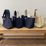 マチ広大容量【BIG トート】　8号帆布生地　持ち手バイカラー　小物収納内ポケット付き　トートバッグ