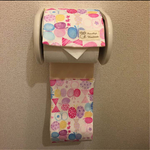 リボン紫＊トイレットペーパーカバー