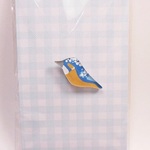 鳥 カワセミ プラ板ピンバッジ