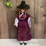 ドール服　1/6ドール(リカちゃんのパパなど)の男性用韓服　紫×薄紫