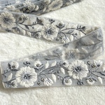 ブルー☆インド刺繍リボン  