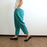 〈受注生産〉（3色）夏におすすめ！薄くてやわらかい、リネンのシンプルパンツ