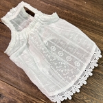 犬服　刺繍生地　レースのワンピ　オーダーサイズ