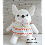 ソックフレンチブルドッグ　＊パピー・クリーム＊