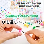 知育教材　ひも通しトレーニング　知育玩具　モンテッソーリ　リハビリ