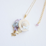 麦わら帽子のネックレス(パープル)