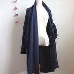 ネイビー　ロングニットカーディガン
