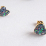 ♥ハートのブラック♥♡ピアス(S)