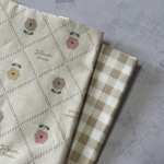 花柄とチェック生地