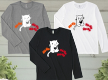 紅葉ネコ長袖Tシャツ　全3色
