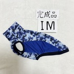 ［ＩＭ完成品］イタグレ服WANKOフラージュメッシュ切替タンク［ブルー］