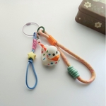 大人かわいい　クラフトコード+パラコードのハンドストラップ／キーホルダー