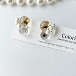 透明　クリア　パール　涼しげ　夏　クリスタル　ピアス　イヤリング　球体　つぶつぶ　ガラス　レジン　夏祭り　浴衣　お呼ばれ　パーティー　