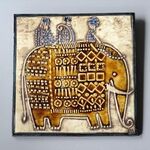 【10%OFF済｜セール中】リサラーソン UNIK ELEFANT 陶板 Lisa Larson ユニック 象 ゾウ スウェーデン 北欧アンティーク_250722 ig4563