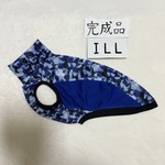 ［ＩＬＬ完成品］イタグレ服WANKOフラージュメッシュ切替タンク［ブルー］