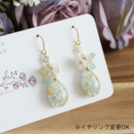 花しずくのピアス【イヤリング変更可】 ＊ 春萌_HARUMOE ＊ aiiro