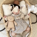 retro plaid omekashi set 《w gauze tops＋pumpkin salopette》/ かぼちゃサロペット