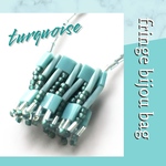fringe bijou bag(turquoise)