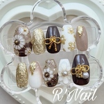 ネイルチップ ニュアンス 成人式 前撮り 振袖 袴 着物 和柄 花柄 ミラー 白 和装 韓国 ワンホン ブラウン ベージュ 淡色