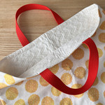 【洗えるキルトレッスンバッグ】ビスケット柄🍪 通園バッグ 手提げかばん 図書袋 | 軽量・丈夫 | 入園入学準備に！