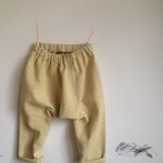 サルエルパンツ  うぐいす  100