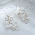 No.12本物の紫陽花を使ったピアス　イヤリング　ウェディングアクセサリー　フラワーアクセサリー