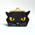 【開店セール中】黒猫の顔がま口
