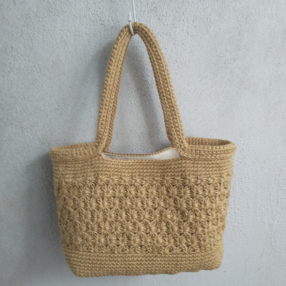 再販】クラフトカラーのクラフトかごバッグ（L）A - kagibari