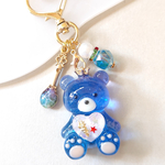 【自慢の海の宝石♡】一緒にお出かけくまちゃんキーホルダー　レジン　推し活